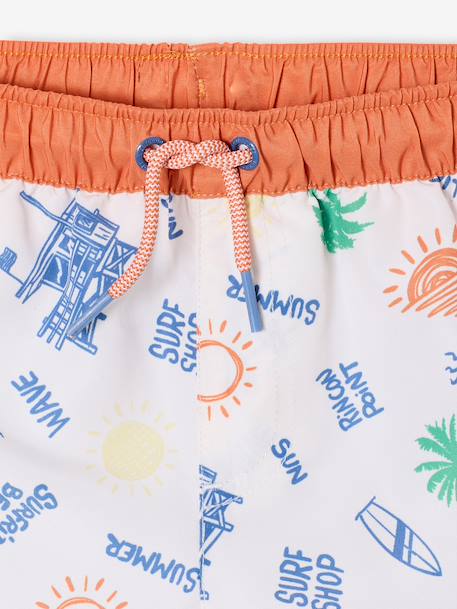 Boy's surf swim shorts marl white - vertbaudet enfant 