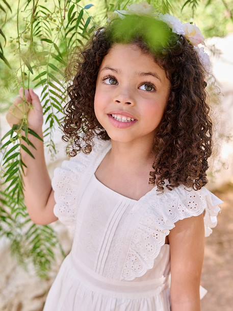 Frilly skater dress white - vertbaudet enfant 