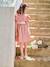 Occasion Wear Dress with Golden Sash for Girls blush+white - vertbaudet enfant 