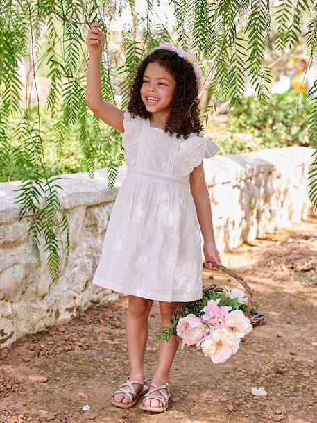 Frilly skater dress white - vertbaudet enfant 