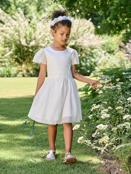Girl's special occasion dress white - vertbaudet enfant 