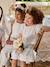 Girl's two-fabric skater dress white - vertbaudet enfant 