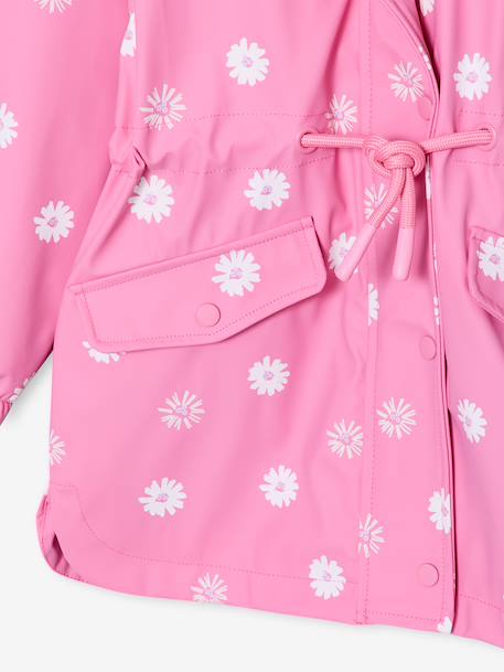 Ciré fille à capuche motifs magiques bleu ciel+rose+sauge imprimé - vertbaudet enfant 