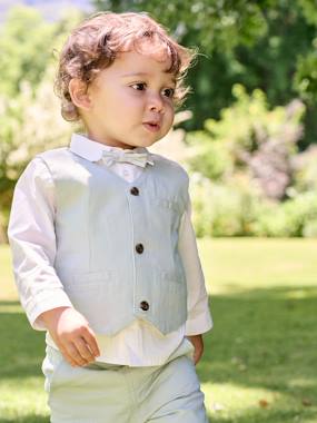 -Ensemble chemise gilet nœud papillon bébé