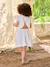 Girl's two-fabric skater dress white - vertbaudet enfant 