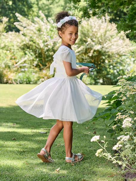 Girl's special occasion dress white - vertbaudet enfant 