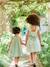 Broderie Anglaise Dress with Matching Accessory sage green - vertbaudet enfant 