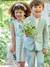 Ceremony suit with Mao collar shirt, jacket and trousers for boys aqua green+beige+sky blue - vertbaudet enfant 