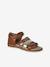 Leather Sandals with Closed Heel for Children, Designed for Autonomy set brown+set pink - vertbaudet enfant 