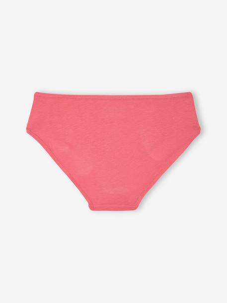 Lot 7 culottes fille cœur coton bio fuchsia - vertbaudet enfant 