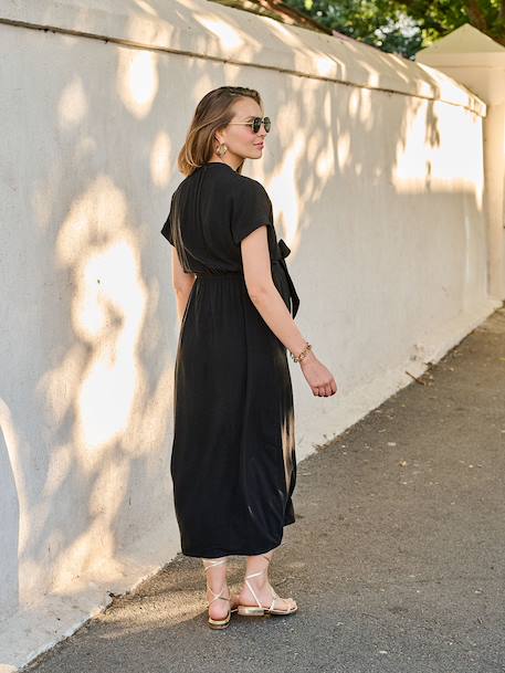 Long Shirt Dress for Maternity & Nursing, ENVIE DE FRAISE beige+black+khaki - vertbaudet enfant 
