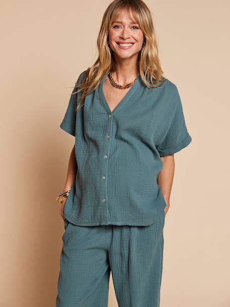 Set of 2 nursing clothes aqua green - vertbaudet enfant 