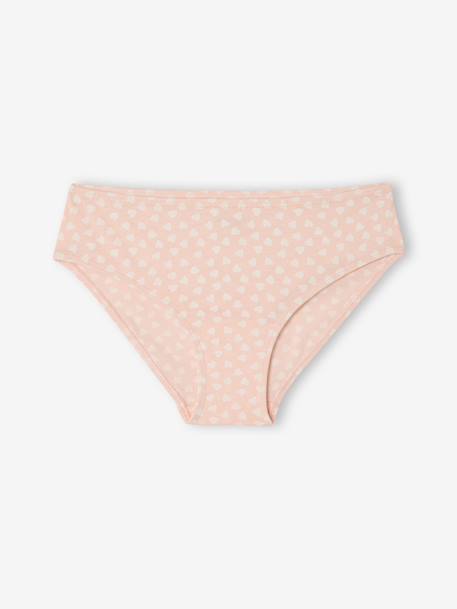 Pack of 7 girls' heart print organic cotton briefs fuchsia - vertbaudet enfant 