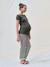 T-Shirt for Maternity, Low Neckline at the Back, in Wide Knit, by ENVIE DE FRAISE ecru+khaki+terracotta - vertbaudet enfant 