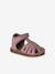 Sandales bébé cuir à scratchs fermées acajou+marine+or+rose - vertbaudet enfant 