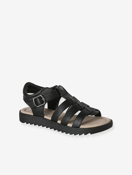 Multi-Strap Sandals for Children black+gold - vertbaudet enfant 