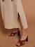 Long Dress for Maternity in Cotton Gauze, by ENVIE DE FRAISE beige+clay beige+navy blue+terracotta - vertbaudet enfant 