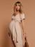 Long Dress for Maternity in Cotton Gauze, by ENVIE DE FRAISE beige+clay beige+navy blue+terracotta - vertbaudet enfant 