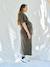 Long nursing clothes dress khaki+terracotta - vertbaudet enfant 
