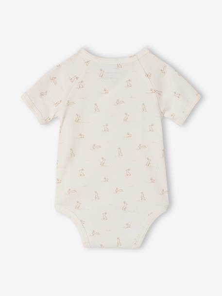 Pack of 5 short-sleeved rabbit bodysuit for babies marl grey - vertbaudet enfant 