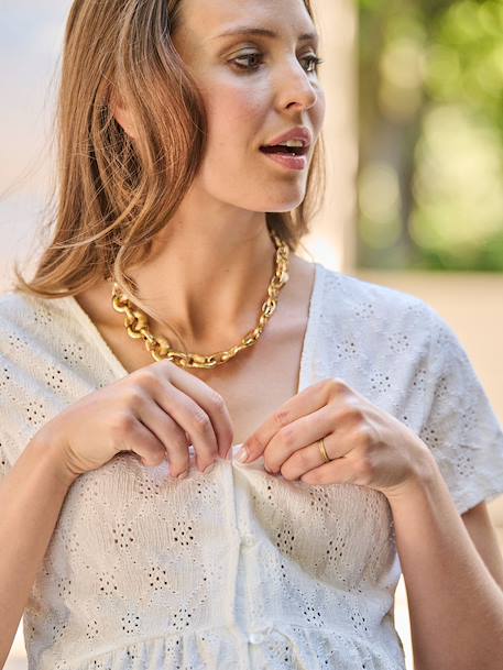 Blouse allaitement maternité broderie anglaise écru - vertbaudet enfant 