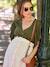 Linen Blouse for Maternity & Nursing by ENVIE DE FRAISE beige+khaki - vertbaudet enfant 