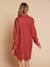 Nightshirt for Maternity & Nursing by ENVIE DE FRAISE emerald green+terracotta - vertbaudet enfant 