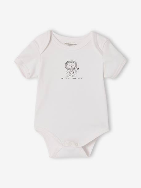 Lot 5 bodies bébé manches courtes lot blanc - vertbaudet enfant 