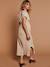Long Dress for Maternity in Cotton Gauze, by ENVIE DE FRAISE beige+clay beige+navy blue+terracotta - vertbaudet enfant 