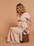 Long Dress for Maternity in Cotton Gauze, by ENVIE DE FRAISE beige+clay beige+navy blue+terracotta - vertbaudet enfant 