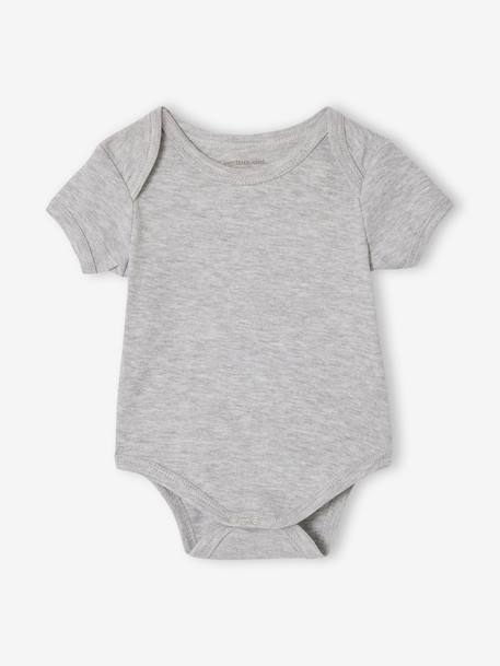 Pack of 5 short-sleeved baby bodysuits set white - vertbaudet enfant 
