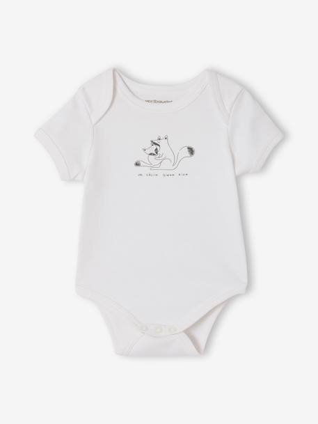 Pack of 5 short-sleeved baby bodysuits set white - vertbaudet enfant 