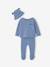Ensemble naissance 3 pièces tee-shirt personnalisable legging bonnet bleu+écru - vertbaudet enfant 
