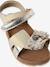 Open leather flower sandals gold - vertbaudet enfant 