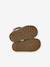 Closed Leather Sandals with Hook-&-Loop Strap for Babies cashew+gold+navy blue+rose - vertbaudet enfant 