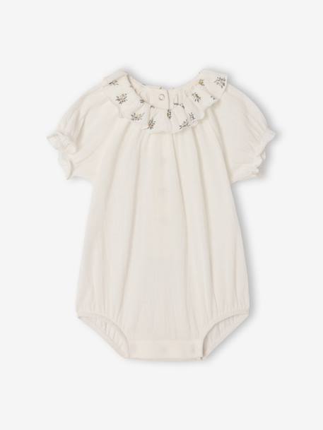 Body bébé manches courtes bouffantes écru - vertbaudet enfant 