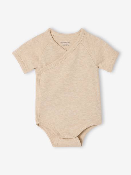 Pack of 5 short-sleeved rabbit bodysuit for babies marl grey - vertbaudet enfant 