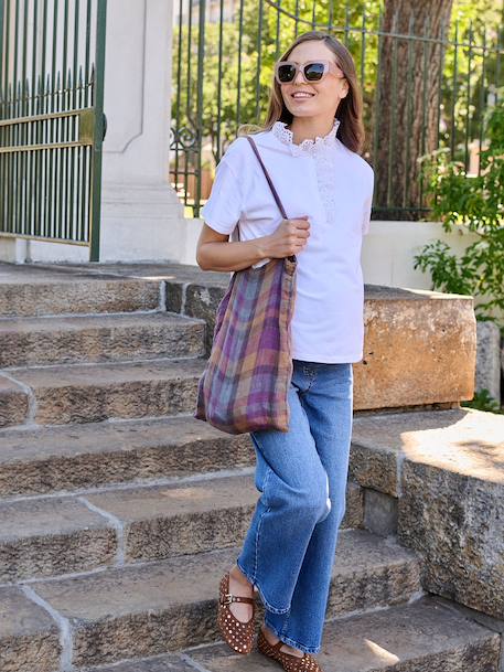 Embroidered nursing clothes t-shirt white - vertbaudet enfant 