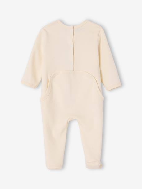 Pack of 3 Organic Cotton Sleepsuits for Babies beige+ecru+sage green - vertbaudet enfant 