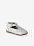 Baby girl's leather Mary Janes with buckle iridescent beige+white - vertbaudet enfant 