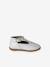 Baby girl's leather Mary Janes with buckle iridescent beige+white - vertbaudet enfant 