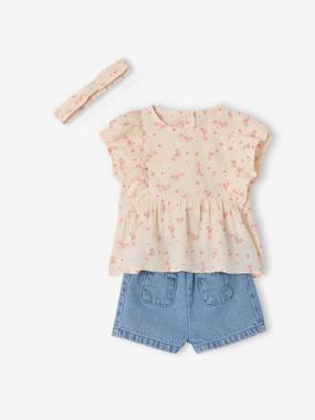 -Ensemble short blouse bébé fille