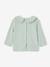 T-shirt bébé manches longues col claudine beige clair+vert d'eau - vertbaudet enfant 