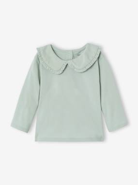-T-shirt bébé manches longues col claudine