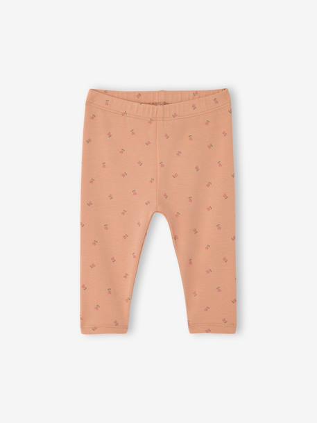 Pack of 2 Basics baby leggings rose+sage green - vertbaudet enfant 