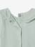 Long Sleeve Top with Peter Pan Collar, for Babies aqua green+Beige - vertbaudet enfant 