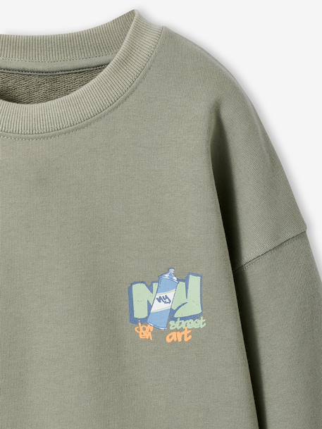 Pack of 2 long-sleeved boy's sweatshirts sage green - vertbaudet enfant 