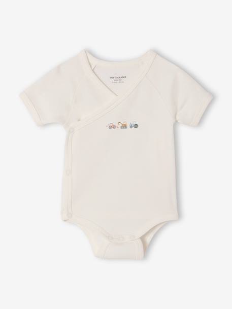 Pack of 5 newborn bodysuit tractor organic cotton tomato red - vertbaudet enfant 