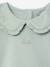 Long Sleeve Top with Peter Pan Collar, for Babies aqua green+Beige - vertbaudet enfant 
