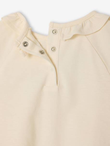 Pack of 2 long-sleeved t-shirts with ruffles ecru - vertbaudet enfant 